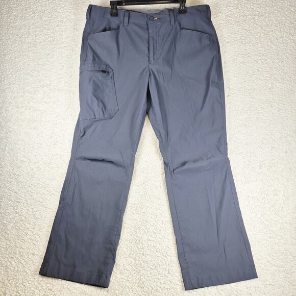 Eddie Bauer Men’s Rainier Pants 38x30 Gray Nylon Spandex Hiking Outdoor Travel - Picture 1 of 10